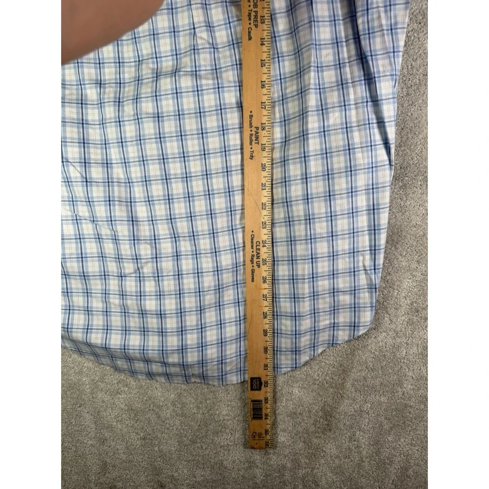 Peter Millar Mens Large Blue Plaid Long Sleeve Button Shirt Business Lot Of 2